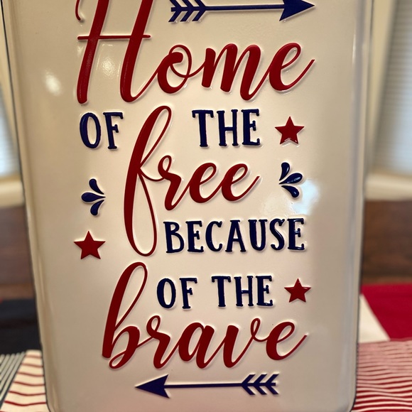 Home Of The Free Because Of The Brave Metal Wall Decor, July 4th Wall Decor - Picture 6 of 15